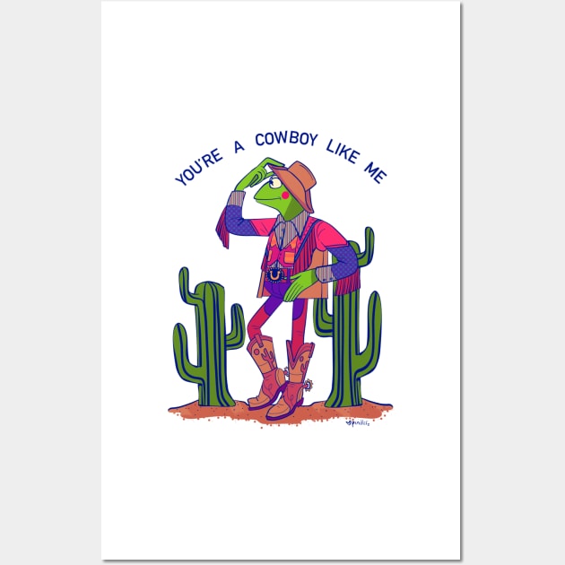 You’re a cowboy like me Kermit (Angelica’s version) (empty background version) Wall Art by AngelicaNyneave